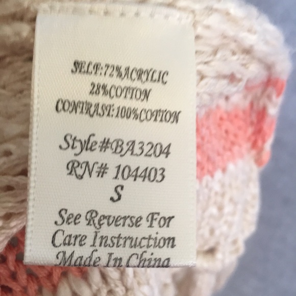 Blu Pepper Boho Retro Crochet Vest w/ Long Fringe Contrasting Diamond Design S - Picture 11 of 12